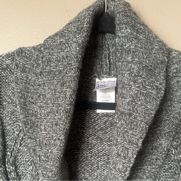 EUC Just My Size Cozy Cowl Neck Gray Grandpa Button Up Sweater Women Plus 1X XL - Picture 12 of 12